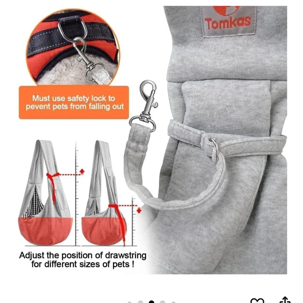 Gray Pet Sling Carrier